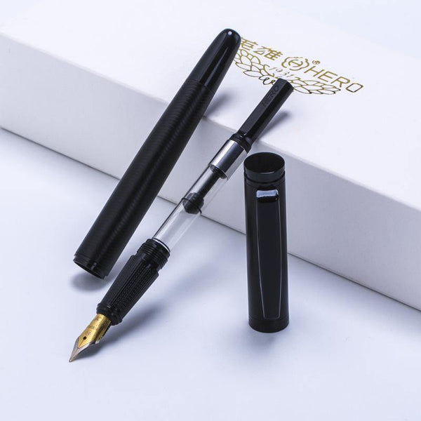 Planet Gates With pen bag Metal Matte black thread body Iraurita fountain pen 0.5mm ink pens Business Office
