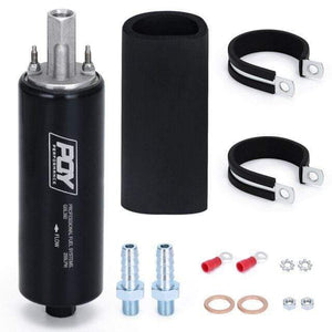 Planet Gates With PQY logo PQY - Black Universal High Flow & Fuel Pump GSL392 Pressure External Inline 255LPH with/without PQY logo PQY-FPB005