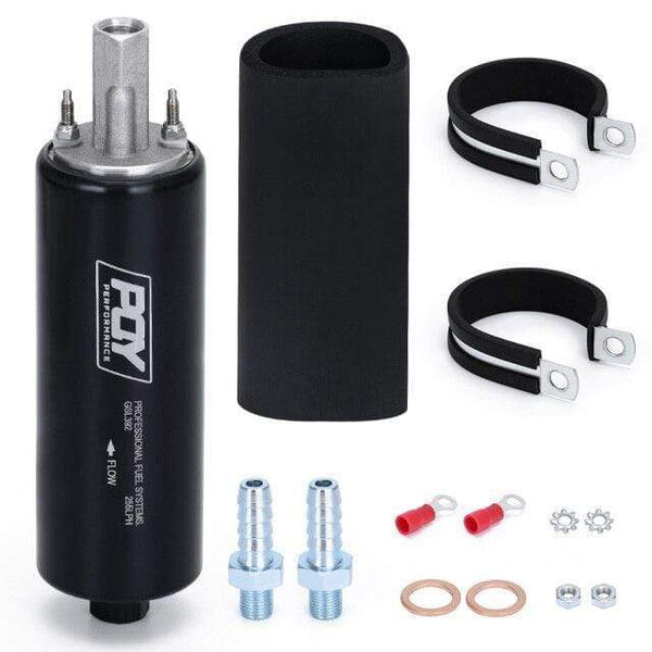 Planet Gates With PQY logo PQY - Black Universal High Flow & Fuel Pump GSL392 Pressure External Inline 255LPH with/without PQY logo PQY-FPB005