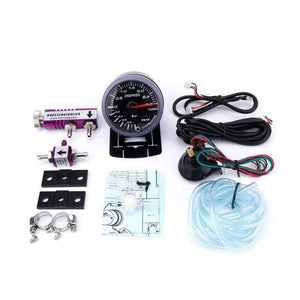 Planet Gates with purple controll 60mm 2.5" Car Turbo Boost Gauge 3 BAR  12V + Turbo Boost controller kit adjustable 1-30PSI  With Sensor