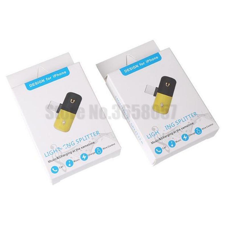 Planet Gates with retail box 50pcs Mini Pill Shape 8 Pin Audio/Charging 2 in 1 Adapter Jack Earphone Aux Spiltter For Iphone X XS Max XR 7 8 Plus