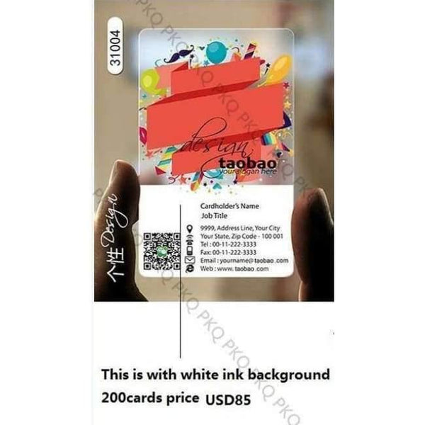Planet Gates With White ink 200pcs/lot  Free design,custom transparent business cards ,fashion PVC card, clear frost card visit name cards printing