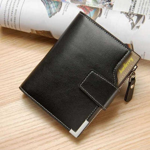 Planet Gates With Zipper black Men Wallet coin pocket zipper portfolio Handy luxury Short purse 3 Fold Male Purses Cards wallets