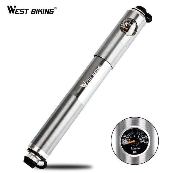 Planet Gates Without barometer / China Cycling Pump Hose Gauge Bicycle Adapter Alloy Portable Tire Inflator Air Needle Schrader Presta Valve Hand Bike Pump