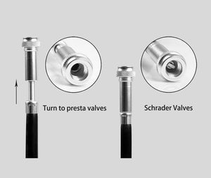Planet Gates Without barometer / China Cycling Pump Hose Gauge Bicycle Adapter Alloy Portable Tire Inflator Air Needle Schrader Presta Valve Hand Bike Pump