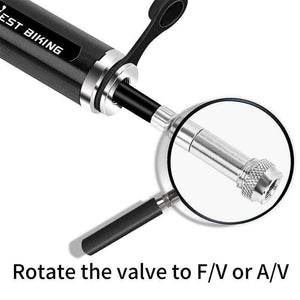 Planet Gates Without barometer / China Cycling Pump Hose Gauge Bicycle Adapter Alloy Portable Tire Inflator Air Needle Schrader Presta Valve Hand Bike Pump