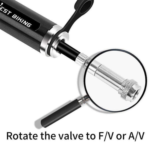 Planet Gates Without barometer / China Cycling Pump Hose Gauge Bicycle Adapter Alloy Portable Tire Inflator Air Needle Schrader Presta Valve Hand Bike Pump
