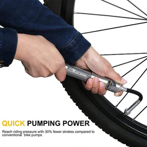 Planet Gates Without barometer / China Cycling Pump Hose Gauge Bicycle Adapter Alloy Portable Tire Inflator Air Needle Schrader Presta Valve Hand Bike Pump