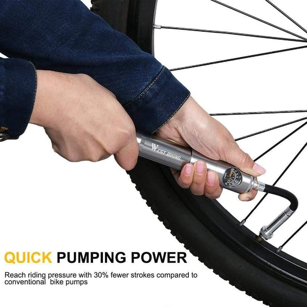 Planet Gates Without barometer / China Cycling Pump Hose Gauge Bicycle Adapter Alloy Portable Tire Inflator Air Needle Schrader Presta Valve Hand Bike Pump