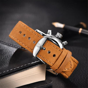 Planet Gates without box Men Watch Top Brand Luxury Male Leather Waterproof Chronograph Quartz Military Wrist Watch Men Clock saat