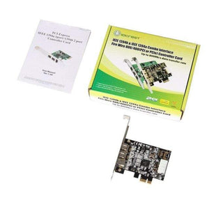 Planet Gates Without Cable PCI Express 3 Port Firewire 1394B & 1394A PCIe 1.1 x1 Card TI XIO2213B Chipset