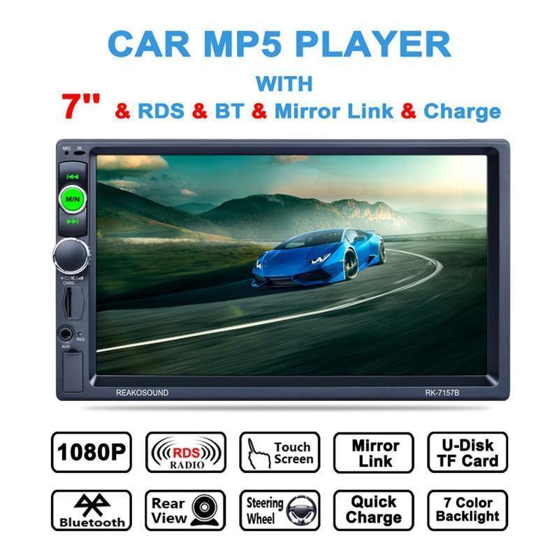 Planet Gates without camera 7inch  2DIN Car Bluetooth MP5 Player Rear View Camera FM / AM / RDS / BT Steering Wheel Control Car Radio Media Player
