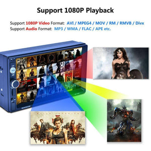 Planet Gates without camera 7inch  2DIN Car Bluetooth MP5 Player Rear View Camera FM / AM / RDS / BT Steering Wheel Control Car Radio Media Player