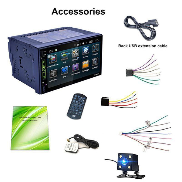 Planet Gates without camera FHD Capacitive Touch Screen Car Radio Media DVD Player Built-in Wifi GPS Navigation Android 6.0 System Mobile Phone