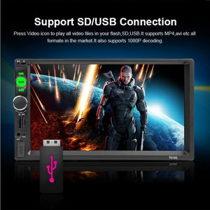 Planet Gates Without Rear Camera 2 din 7'' HD Car Radio GPS Navigation Player Camera Bluetooth AUX MP5 Stereo FM Audio USB Auto Electronic 2din Autoradio