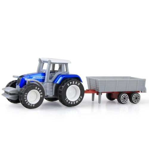 Planet Gates WJ22-Tractor Blue Alloy Engineering Car Model Tractor Toy Vehicles Farmer Vehicle Belt Boy Toy Car Model Gift for Children  Kids Toys Model Car