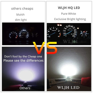 Planet Gates WLJH 10x T3 T4.2 T4.7 Led Neo Wedge 3030 SMD Heater A/C Climate Control Backlight Gauge Instrument Dash Light Lamp Bulb for Car