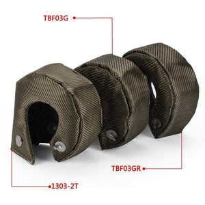 Planet Gates WLR - 100% Full Titanium T3 Turbo Blanket Turbo Heat Shield Fit : T2 T25 T28 GT28 GT30 GT35 And Most T3 Turbo WLR1303-2T/TBF03