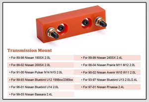 Planet Gates WLR - Polyurethane Engine Transmission Mount For 88-03 Nissan Silvia S13 S14 S15 180SX 200SX 240SX KA24 SR20 WLR-TMN11