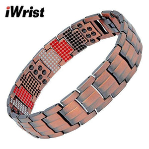 Planet Gates WMBC005 / 21cm iWrist Men's Healing Pure Copper Magnetic Bracelets&Bangles Men Health Care Elements Magnetic Germanium Benefit Healthy Jewelry