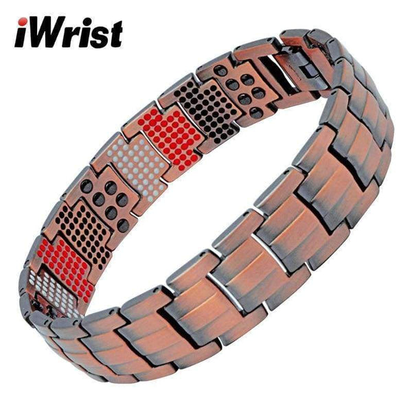 Planet Gates WMBC005 / 21cm iWrist Men's Healing Pure Copper Magnetic Bracelets&Bangles Men Health Care Elements Magnetic Germanium Benefit Healthy Jewelry