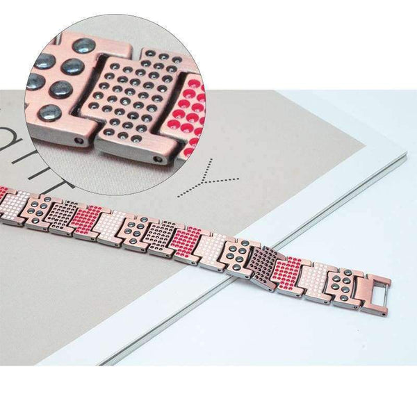 Planet Gates WMBC005 / 21cm iWrist Men's Healing Pure Copper Magnetic Bracelets&Bangles Men Health Care Elements Magnetic Germanium Benefit Healthy Jewelry