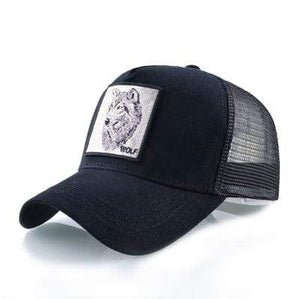 Planet Gates Wolf BK Cotton Snapback caps for men Embroidery wolf Baseball Cap Women's Breathable Mesh Trucker Bone rooster Hip Hop hats