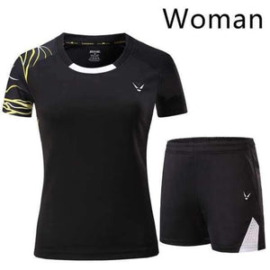 Planet Gates Woman 1 set 1 / XL Quick dry Badminton sports clothes Women/Men ,  table tennis clothes, Tennis suit ,badminton wear sets  3861
