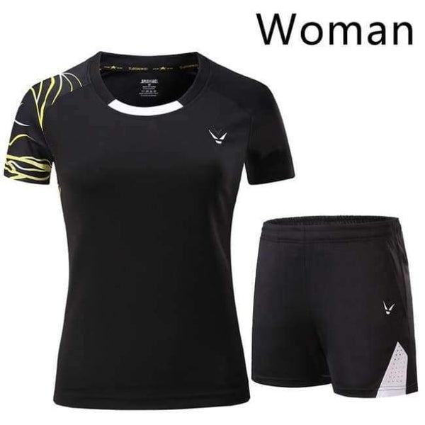 Planet Gates Woman 1 set 1 / XL Quick dry Badminton sports clothes Women/Men ,  table tennis clothes, Tennis suit ,badminton wear sets  3861