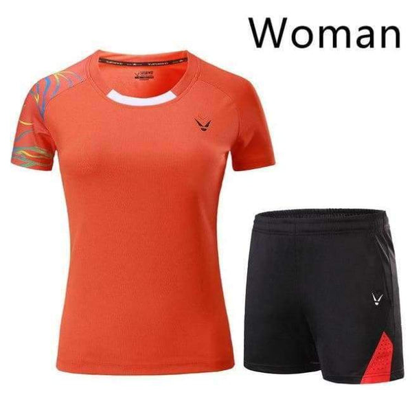 Planet Gates Woman 1 set 2 / XL Quick dry Badminton sports clothes Women/Men ,  table tennis clothes, Tennis suit ,badminton wear sets  3861