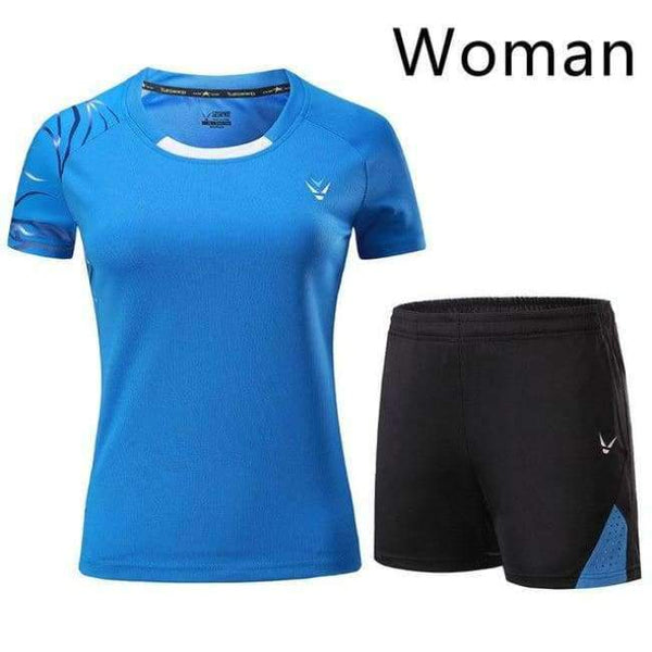 Planet Gates Woman 1 set / XL Quick dry Badminton sports clothes Women/Men ,  table tennis clothes, Tennis suit ,badminton wear sets  3861