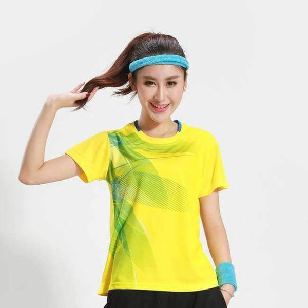 Planet Gates Woman 1 shirt 1 / XL Printing Badminton shirts , Tennis shirt Male/Female , Quick dry Table Tennis shirt , Tennis sports training shirts  3070AB