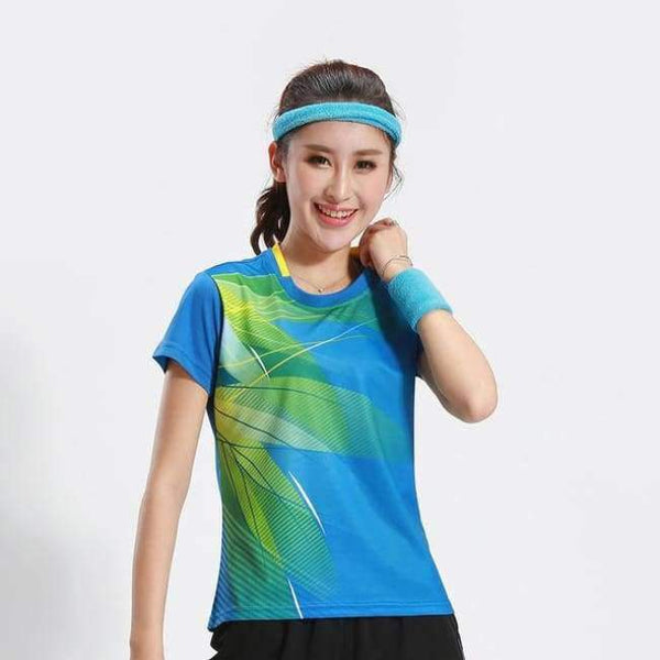 Planet Gates Woman 1 shirt 2 / XL Printing Badminton shirts , Tennis shirt Male/Female , Quick dry Table Tennis shirt , Tennis sports training shirts  3070AB