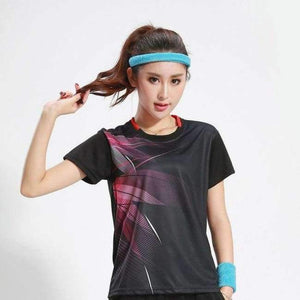 Planet Gates Woman 1 shirt 3 / XL Printing Badminton shirts , Tennis shirt Male/Female , Quick dry Table Tennis shirt , Tennis sports training shirts  3070AB