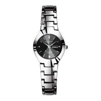 Planet Gates Woman silver black Watch Waterproof Tungsten Steel  Men Women Couples Lovers Watches Set Wristwatches Relogio Feminino