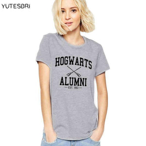 Planet Gates Woman T shirt01 / S Casual women tops tees lady's hogwarts alumni tumblr t shirt summer tops cotton female t-shirt