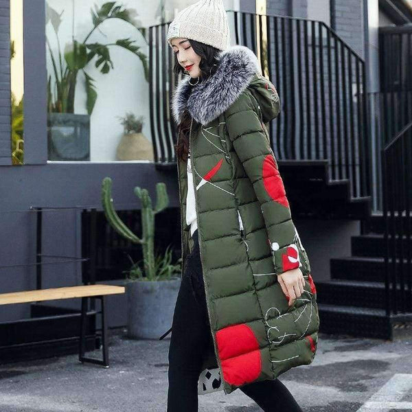 Planet Gates Woman Winter Jacket Women's Coat Plus Size 3XL Padded long Parka Outwear for women Jaquata Feminina Inverno