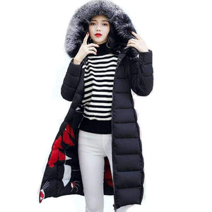 Planet Gates Woman Winter Jacket Women's Coat Plus Size 3XL Padded long Parka Outwear for women Jaquata Feminina Inverno