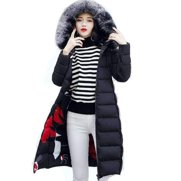 Planet Gates Woman Winter Jacket Women's Coat Plus Size 3XL Padded long Parka Outwear for women Jaquata Feminina Inverno