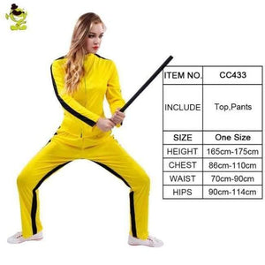 Planet Gates Woman Yellow Kill Bill Costumes Halloween Party Fearful Killer the Bride Cosplay Fancy Outfits for Adult Female