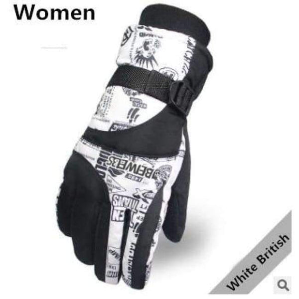 Planet Gates women 1 / Free Size Resistant riding Ski Gloves  Mountain Skiing Snowmobile Waterproof Snow Motorcycle Gloves Windproof Guanti moto
