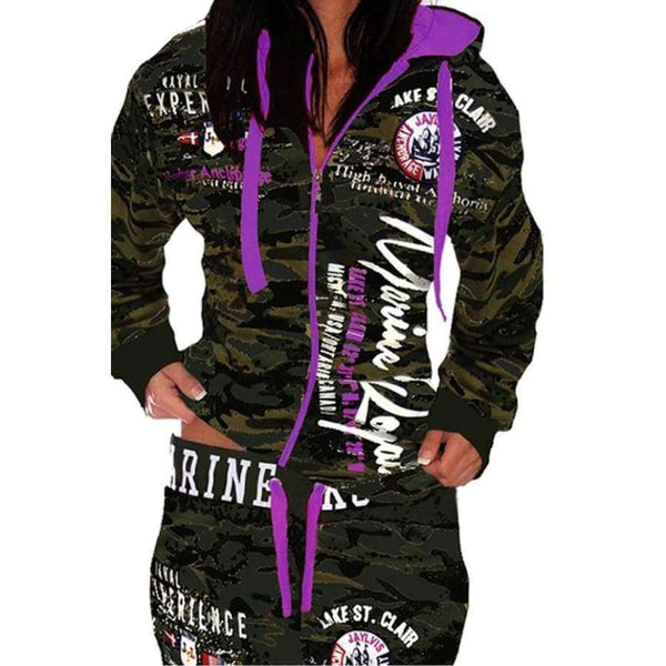 Planet Gates Women 2 piece Set tracksuit set women outfit Hooded Sweatshirt with trousers printing zipper track suit set femme