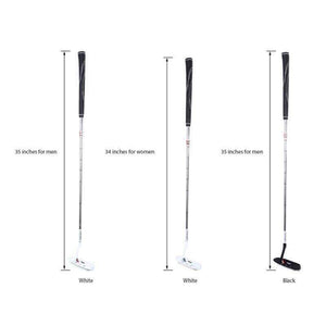 Planet Gates dámský 34palcový bílý putter pro golfové hole, pravoruký putter pro golfové příslušenství, železná hlava putteru, vícebarevná chippingová hlava hole