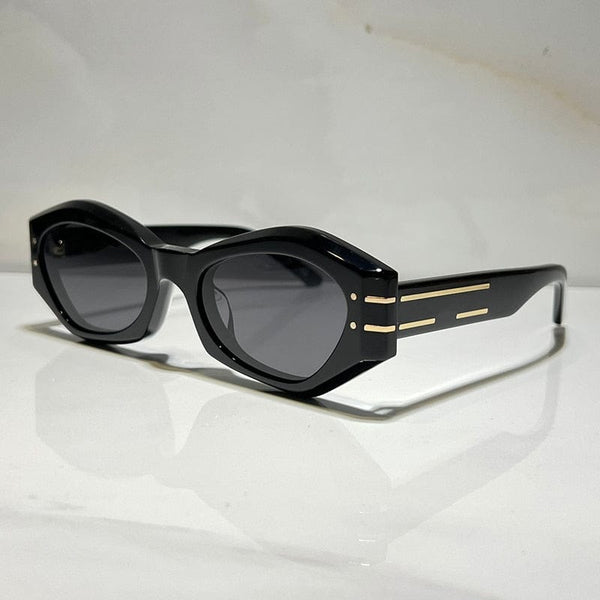 Planet Gates Women's Summer Sunglasses For Men and Women Signature B1U style Anti-Ultraviolet Retro Plate Full Frame Eyeglasses Random Box