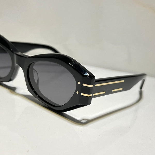 Planet Gates Women's Summer Sunglasses For Men and Women Signature B1U style Anti-Ultraviolet Retro Plate Full Frame Eyeglasses Random Box