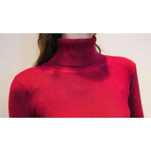 Planet Gates Women Autumn Winter Sweater Knitted Dresses Slim Elastic Turtleneck Long Sleeve Sexy Lady Bodycon Robe Dresses Vestidos LJ1017