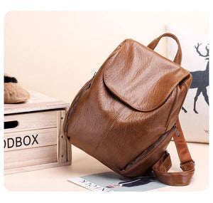 Planet Gates Women Backpack Feminine Leisure Rucksack PU Leather Mochila Escolar Vintage Bags for Women Female Backpacks Fashion Daypack