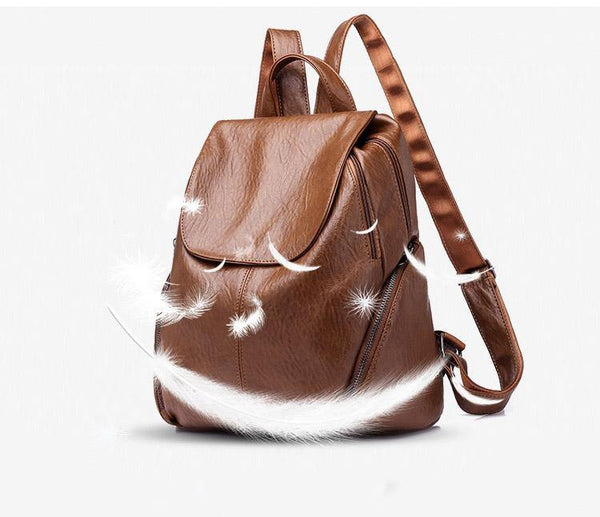 Planet Gates Women Backpack Feminine Leisure Rucksack PU Leather Mochila Escolar Vintage Bags for Women Female Backpacks Fashion Daypack