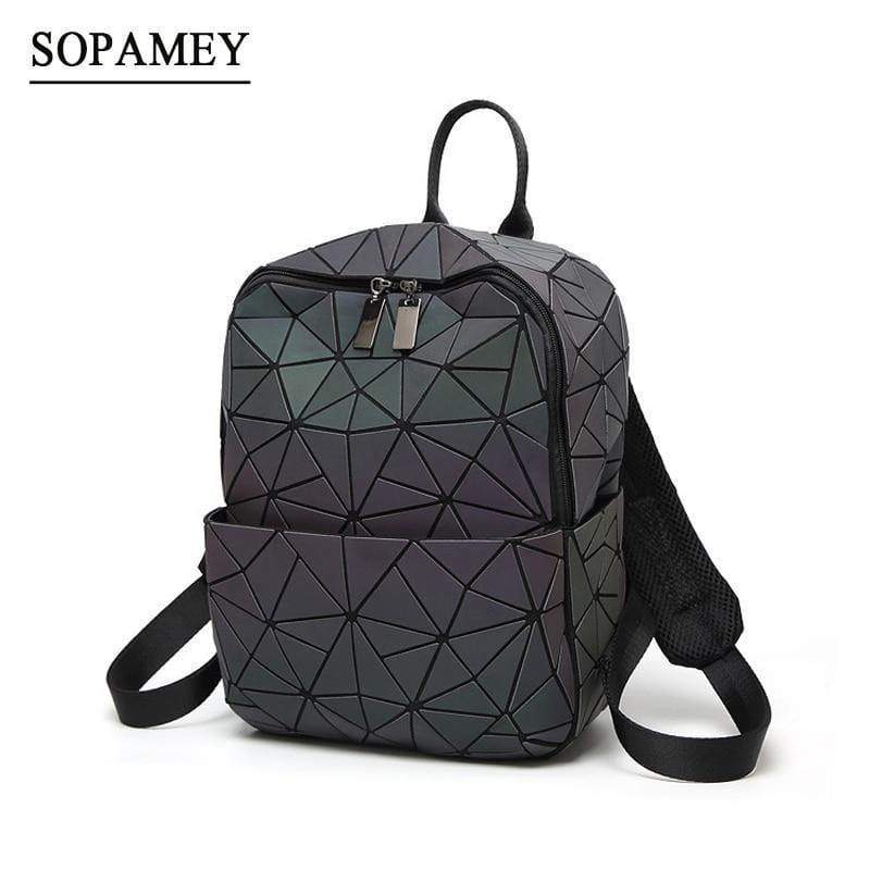 Planet Gates Women Backpack Geometric Shoulder Bag Student's School Bag For Teenage Hologram Luminous Backpacks Laser bao bag backpack