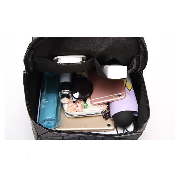 Planet Gates Women Backpack Geometric Shoulder Bag Student's School Bag For Teenage Hologram Luminous Backpacks Laser bao bag backpack